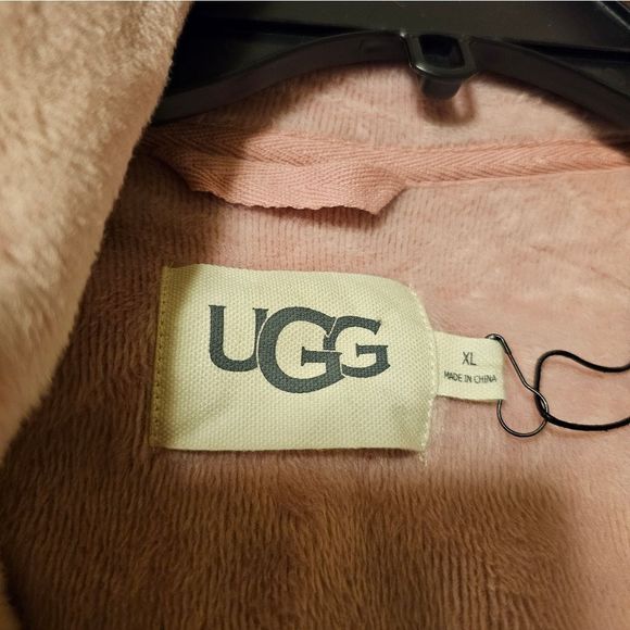 SOLD!! UGG Duffield II Double Knit Fleece Luxurious Pink Heather Robe - Size XL - Picture 6 of 9